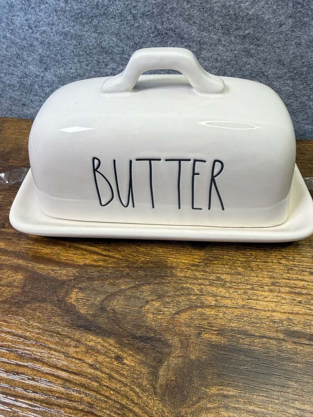 Rae Dunn Artisan Collection By Magenta Ceramic Butter Dish with Lid White